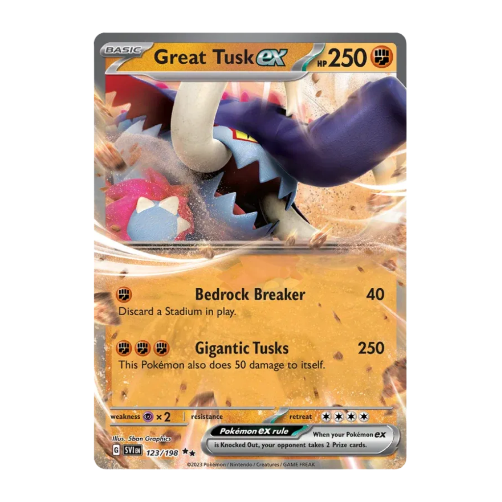 Great Tusk ex (Half Art) - Scarlet & Violet Base Set 123/198