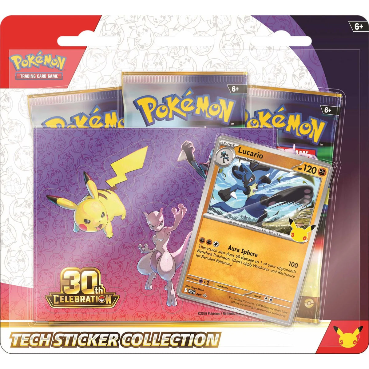 Pokémon TCG: Tech Sticker Collection - Assorted - 30th Celebration - Lucario