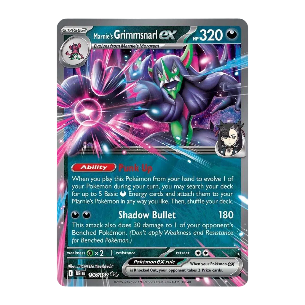 Marnie's Grimmsnarl ex (Half Art) - Destined Rivals 136/182