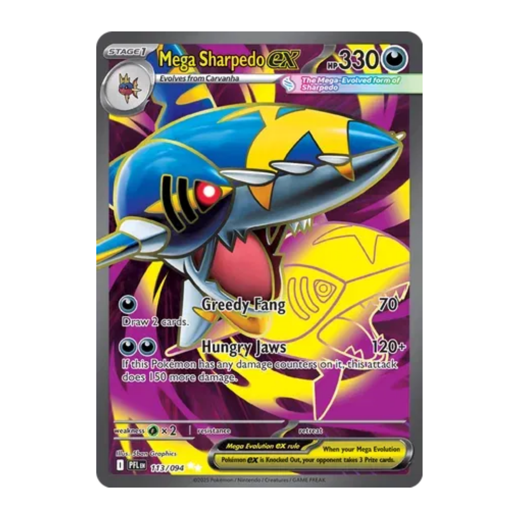 Mega Sharpedo ex (Full Art) - Phantasmal Flames 113/094