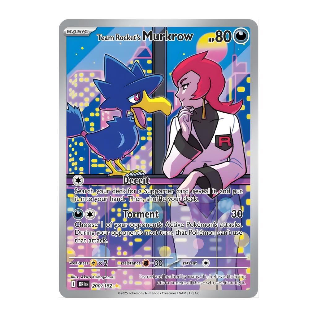 Team Rocket's Murkrow (Illustration Rare) - Destined Rivals 200/182