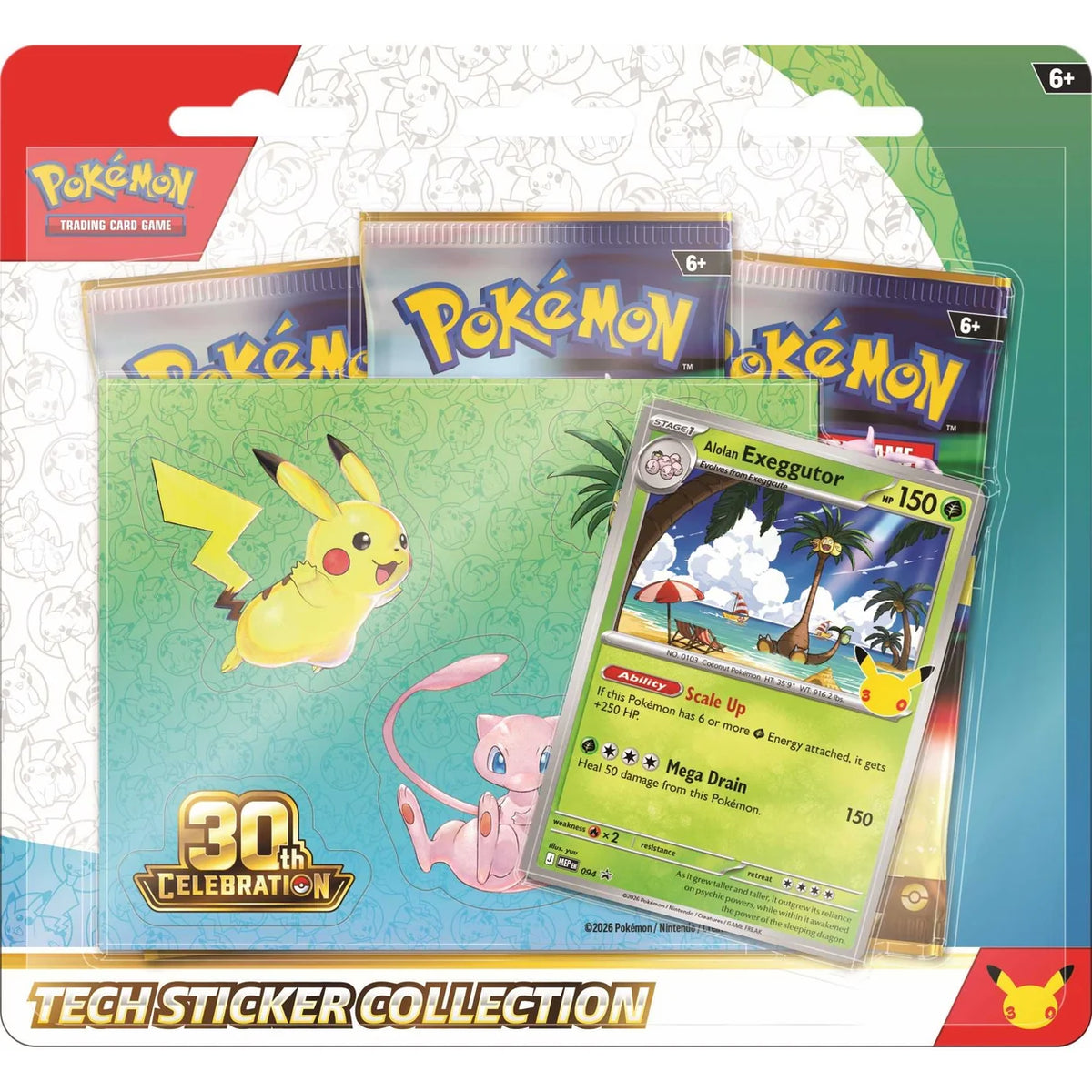 Pokémon TCG: Tech Sticker Collection - 30th Celebration - Alolan Exeggutor